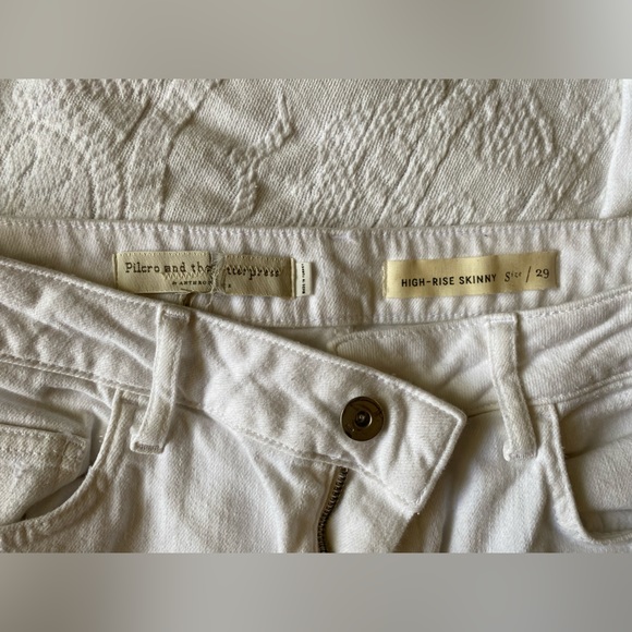 Anthropologie Pilcro and the Letterpress, White Skinny Jeans, Size 29 - Picture 2 of 5